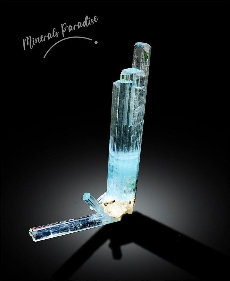 Aquamarine Cluster, Aquamarine Specimen, Aquamarine Crystals, Tourmaline Crystals, Schorl Specimen, Aquamarine Schorl, Mineral Specimen,