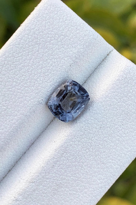 Grey Spinel Loose Gemstone, Faceted Spinel Gemstone, Natural Spinel Ring Stone, Cushion Cut Spinel Stone, Faceted Gemstone For Ring, 1.60 CT