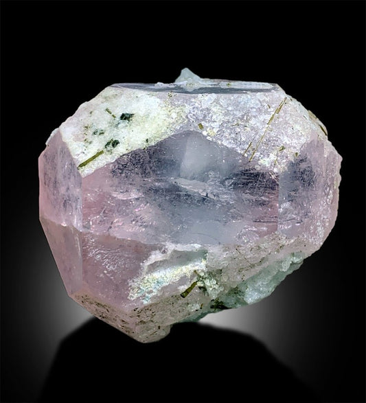 AquaMorganite Crystal, Green Tourmalines, Pink Morganite Crystal, Aquamarine stone, Tourmaline Cluster, Mineral Specimen, Bicolor Beryl,159g