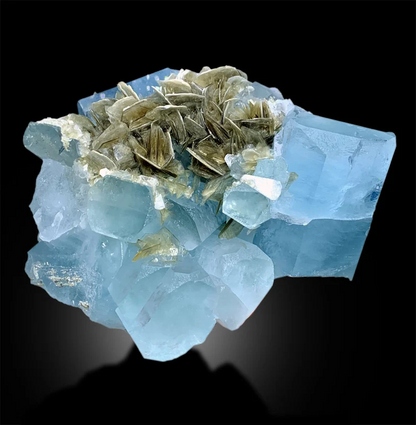 Aquamarine Specimen, Aquamarine Crystals, Aquamarine with Mica, Aquamarine Cluster, Aquamarine from Pakistan, Raw Aquamarine, 998 gram