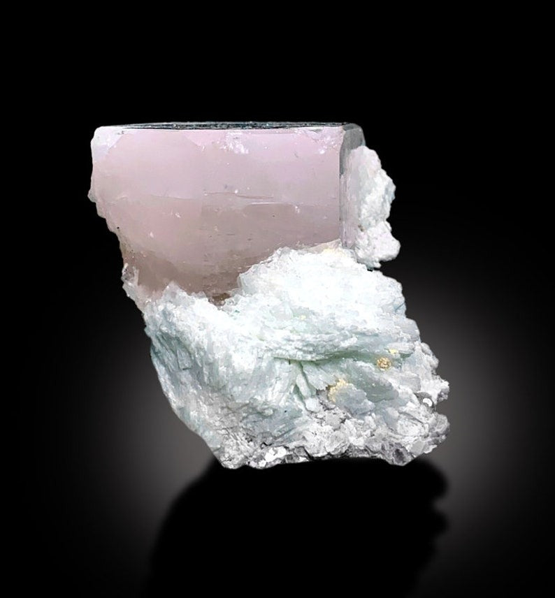 Morganite Specimen, Morganite Crystal, Morganite on Albite, Raw Morganite, Morganite stone, Mineral Specimen, Raw Gemstone, 209 g