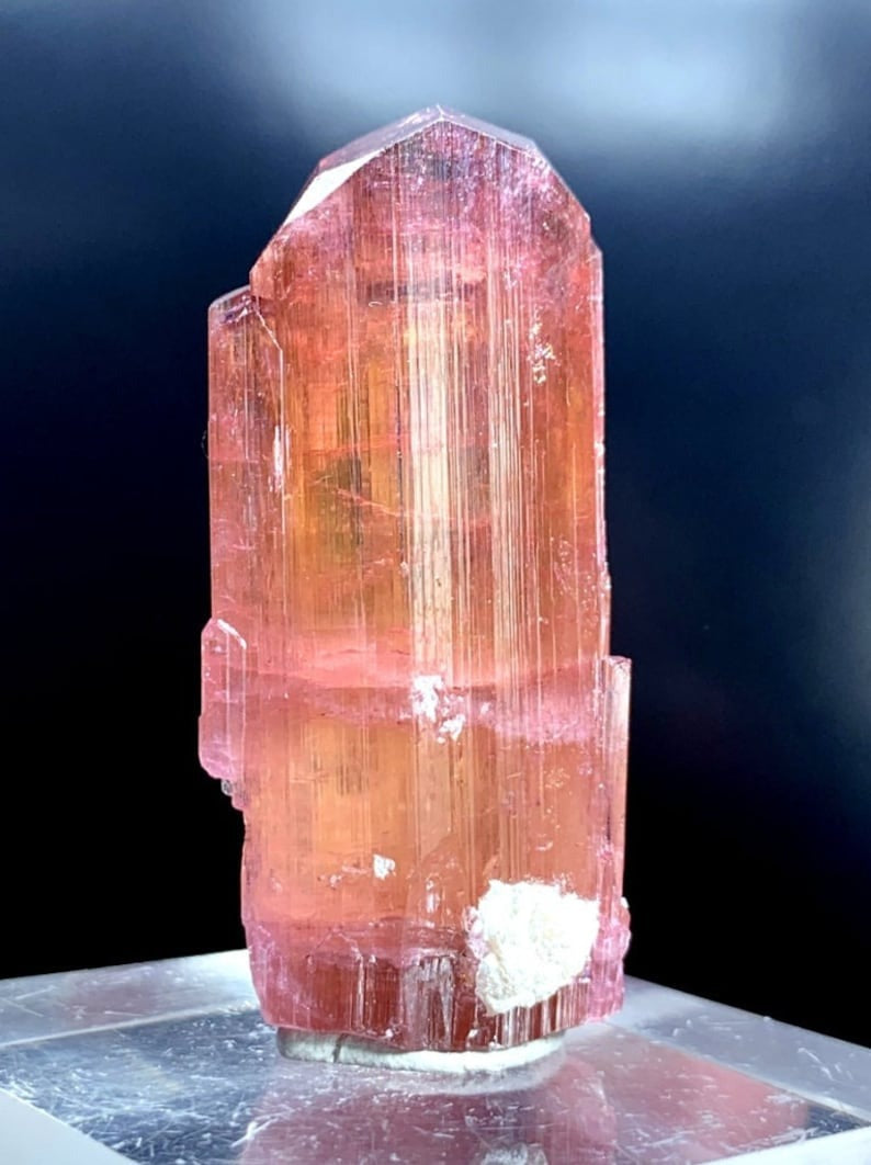Tourmaline Crystal, Redish Orange Tourmaline, Natural Tourmaline, Lustrous Tourmaline, Gem Grade Tourmaline, Paprok Tourmaline, 136.10 cts