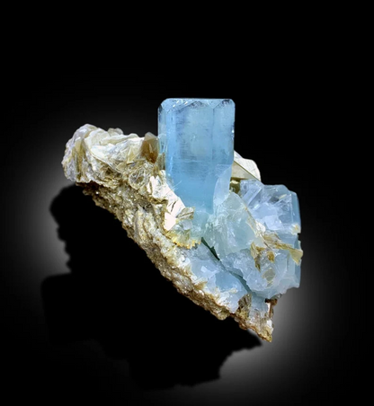 Aquamarine Cluster, Aquamarine Crystals with Mica, Aquamarine Specimen, Muscovite Mica, Crystal Cluster, Mineral Specimen, 830 gram