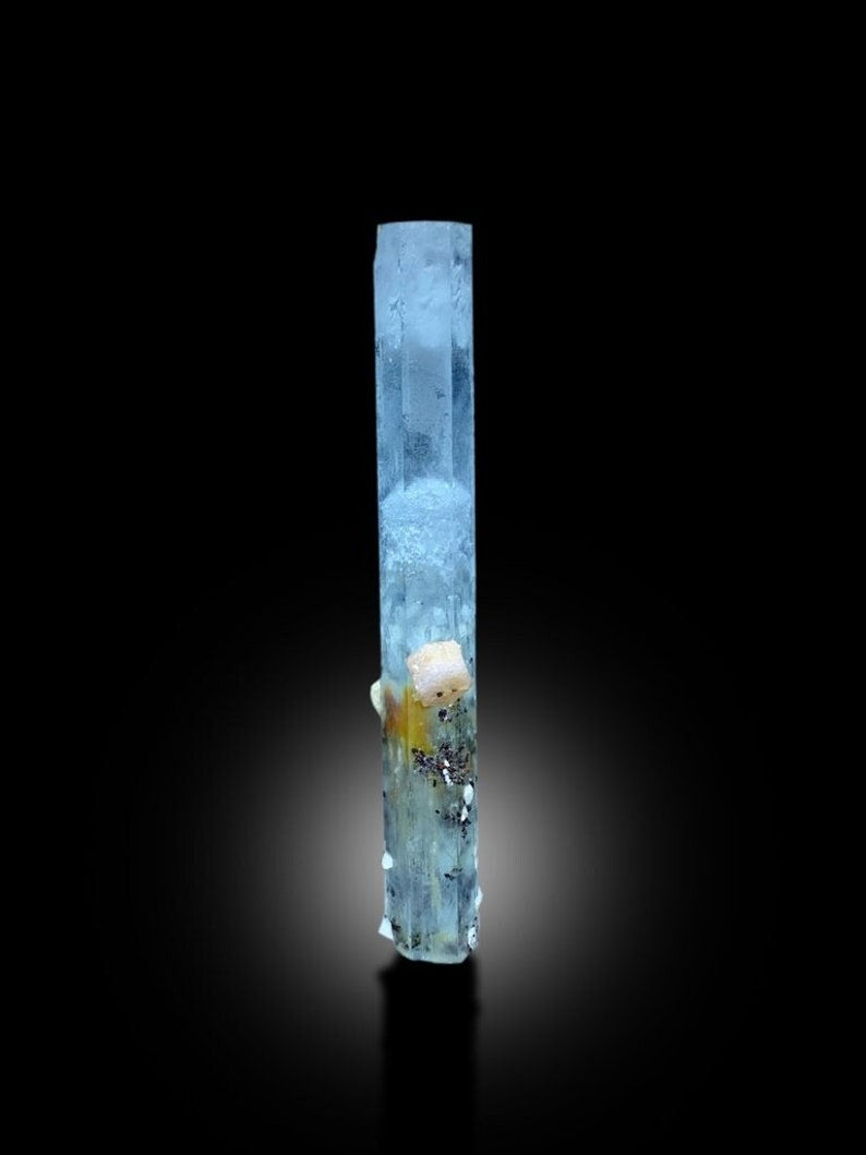 Aquamarine DT Crystal With Apatite and Hematite From Shigar Valley Skardu Pakistan - 64 gram