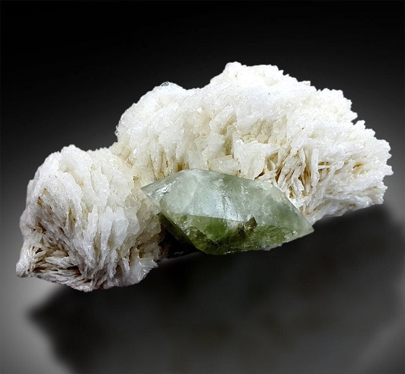 Hydroxyl Herderite with Albite , Hydroxyl Herderite Specimen, Herderite stone, Rare Mineral, Rare Stone, Mineral Specimen, 72 g , 72*37 mm