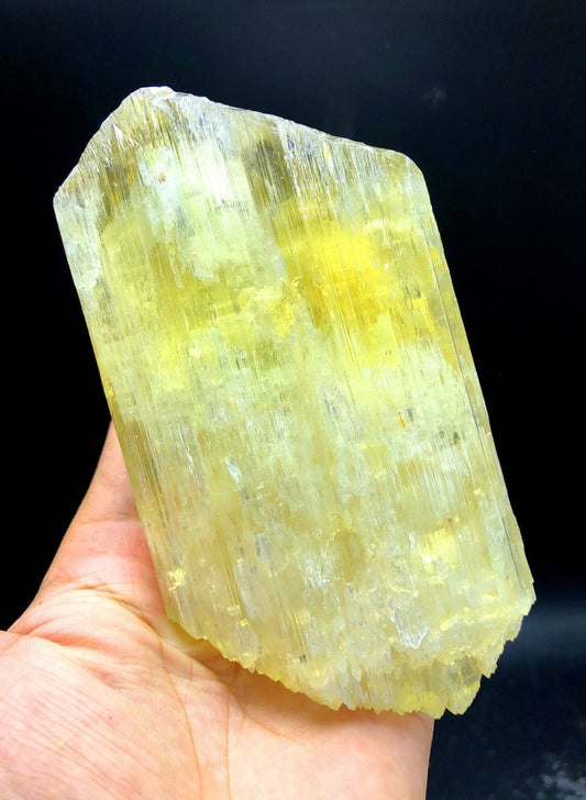 Natural Yellow Color Triphane Kunzite with Complex Mountain Shape Terminations, Kunzite Gemstone, Kunzite Specimen - 668 gram