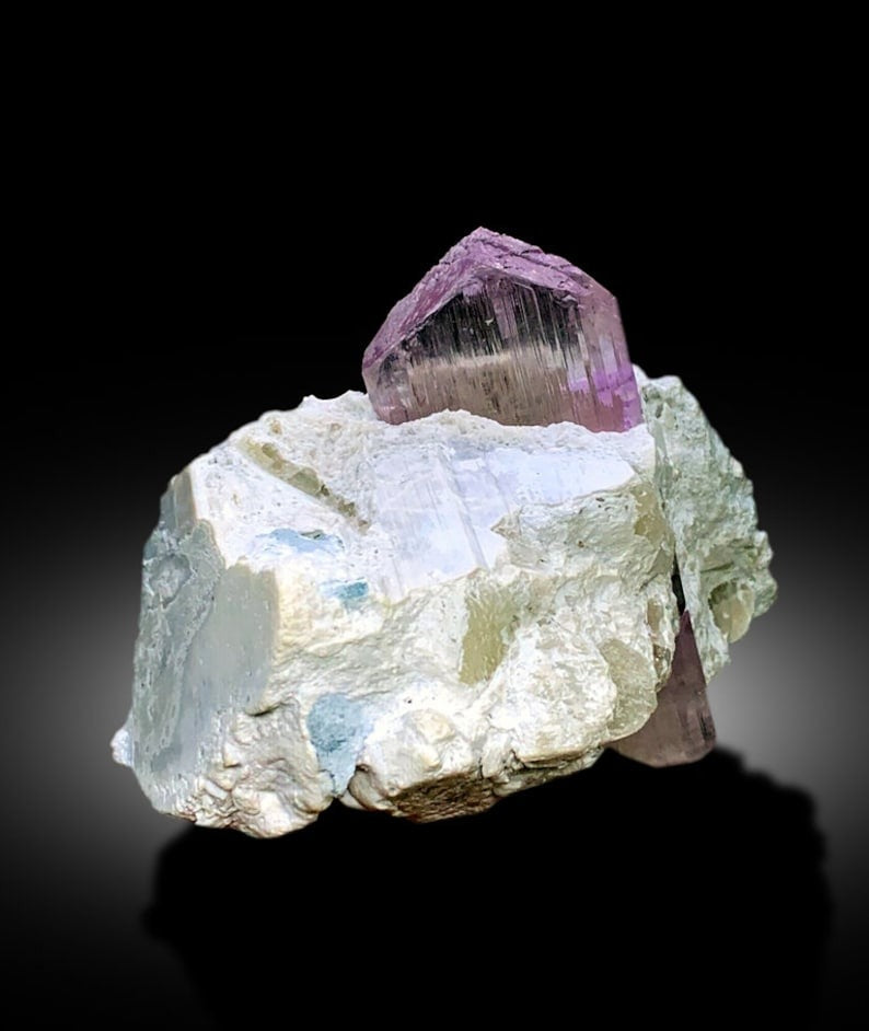 Pink Kunzite Specimen, Pink Kunzite crystal on matrix, Natural Kunzite, Kunzite stone, Mineral Specimen, Raw Kunzite, Raw Gemstone, 466 gram