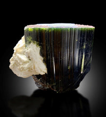 Blue Cap Tourmaline, Natural Tourmaline, Fine Minerals, Tourmaline with Albite Mineral Specimen from Paproke - 528 Gram