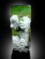 Tourmaline Crystal, Natural Tourmaline with Albite Mineral Specimen from Afghanistan - 245 g, 85*40*40 mm