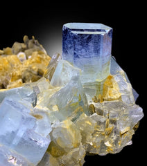 Blue Aquamarines With Calcite and Mica Mineral Specimen From Nagar Mine Pakistan - 2358 gram