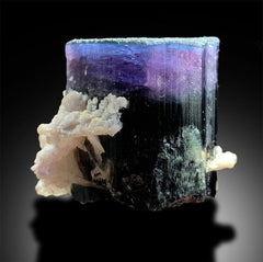 Blue Purple Tourmaline Crystal with Cleavelindite, Mineral Specimen, Natural Tourmaline, Tourmaline From Paprock 106 g , 37*46*39 mm