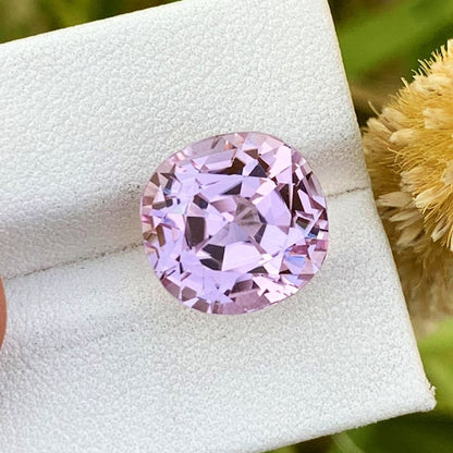 Violet Kunzite Gemstone For Wedding Ring, Loose Kunzite Cut Stone, Lilac Kunzite For Jewelry Making, Faceted Kunzite Gem, 11 CT