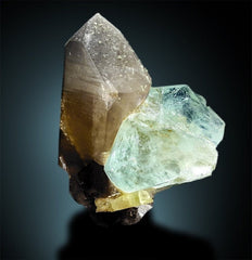 Aquamarine with Yellow Kunzite and Smoky Quartz Specimen, Natural Aquamarine, Aquamarine Specimen, Aquamarine with Quartz, 513 gram