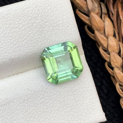 Mint Green Tourmaline Stone For Ring Making, Loose Tourmaline Cut Stone, Faceted Tourmaline Gemstone, Natural Tourmaline Ring Stone, 2.5 CT