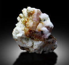 Pink Apatite with Tantalite , Minerals Specimen, Fine Minerals, Albite Mineral Specimen from Skardu Pakistan - 580 Gram