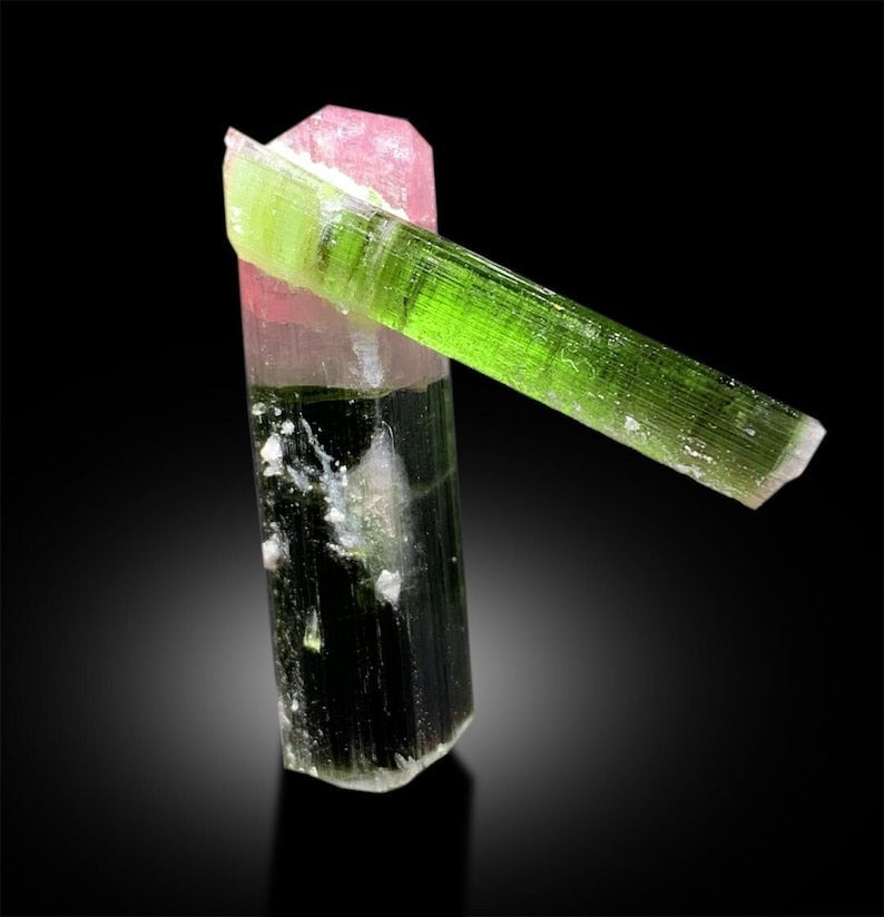 Bicolor Tourmaline Crystal, Tourmaline Specimen, Watermelon Tourmaline, Tourmaline Gemstone, Tourmaline stone, tourmaline for sale, 27 g