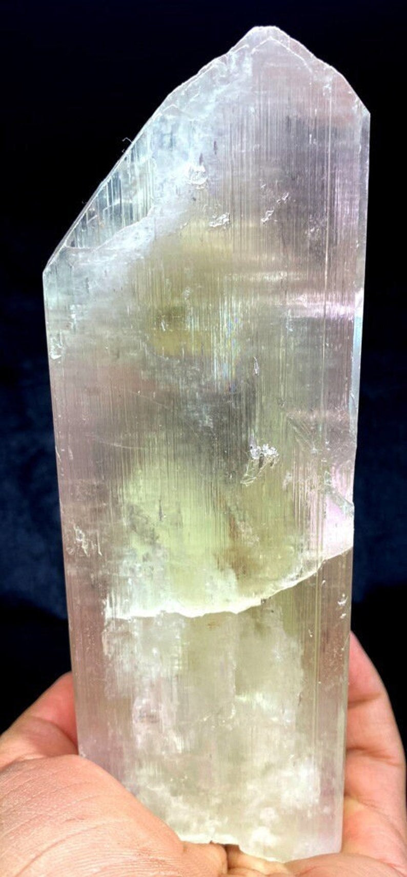 Natural Bicolor Kunzite Crystal with Quartz, Kunzite Specimen, Raw Mineral, Kunzite Stone, Kunzite from Afghanistan - 1035 gram