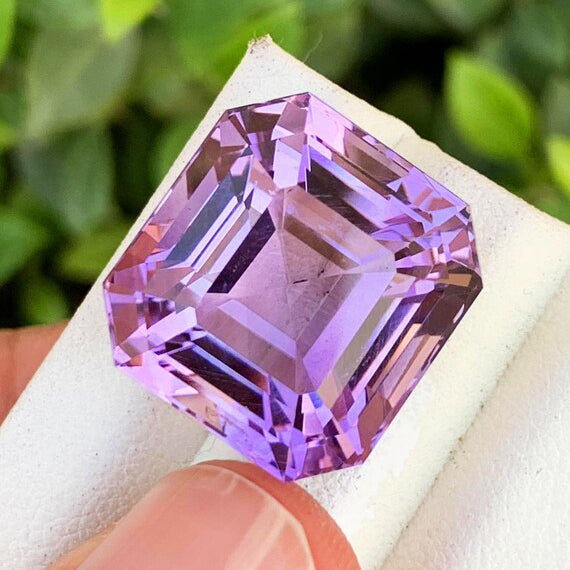 Light Purple Amethyst Gemstone, Flawless Amethyst Cut Stone, Faceted Amethyst For Jewelry, Gemmy Amethyst, Ascher Cut Amethyst 28.70 CT