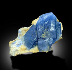 Blue Celestine With Calcite Mineral Specimen From Baghdis, Afghanistan - 744 gram