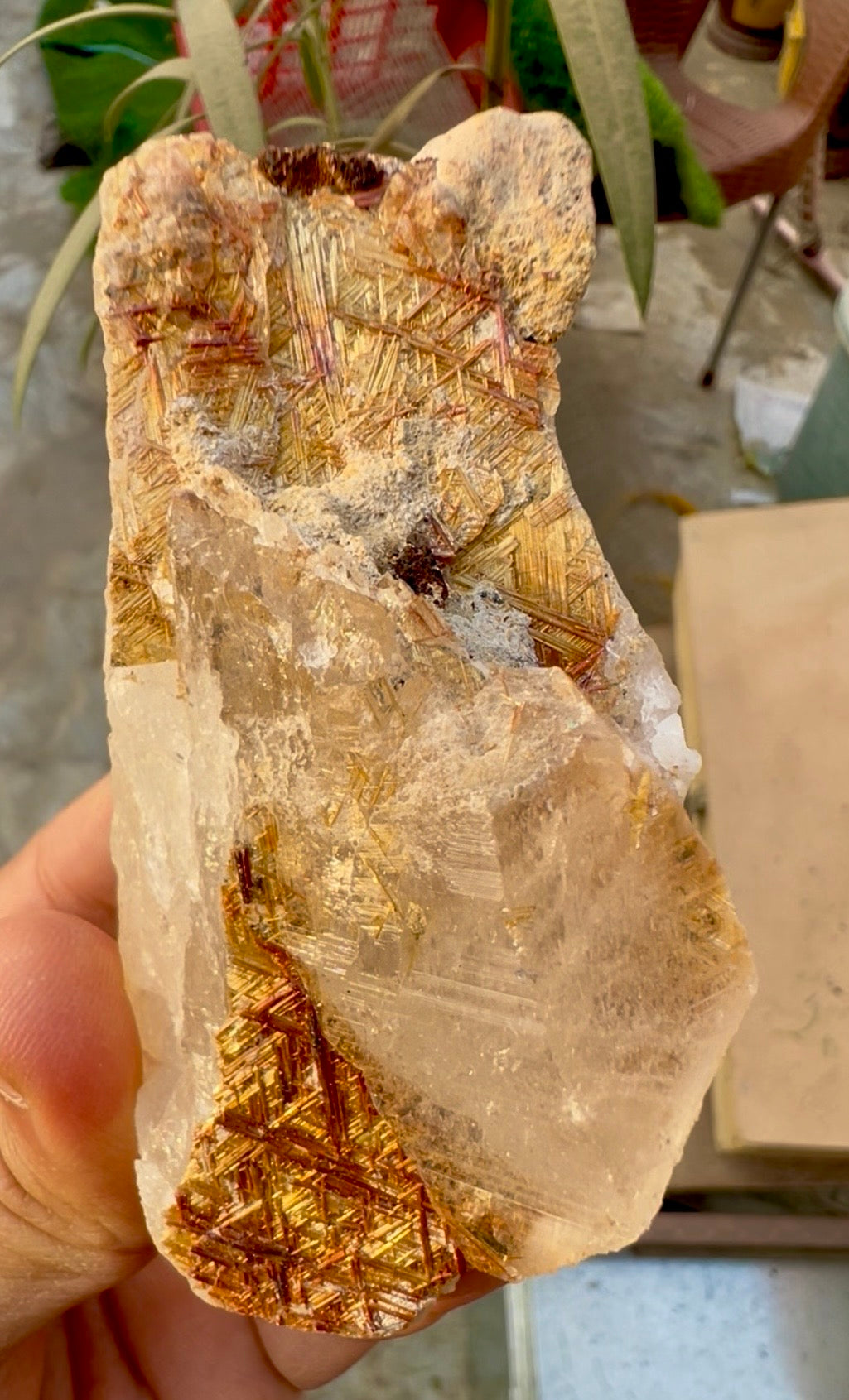 Sagenite Rutile on Quartz Crystal Specimen, Pakistan, 199 gram