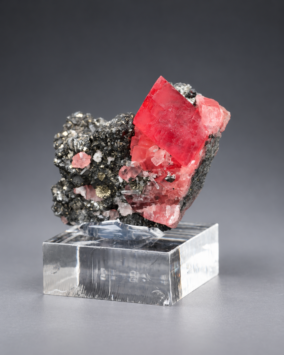 Rhodochrosite with Tetrahedrite – Sweet Home Mine, Colorado, USA – Raspberry Pocket
