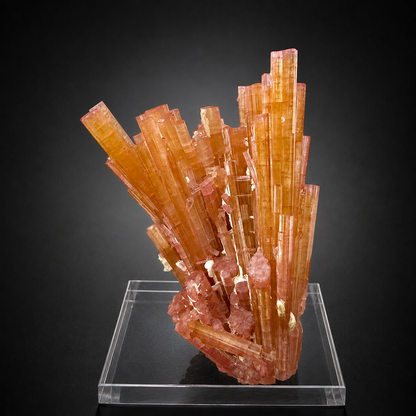 Orange Tourmaline Crystals Cluster , 224 gran