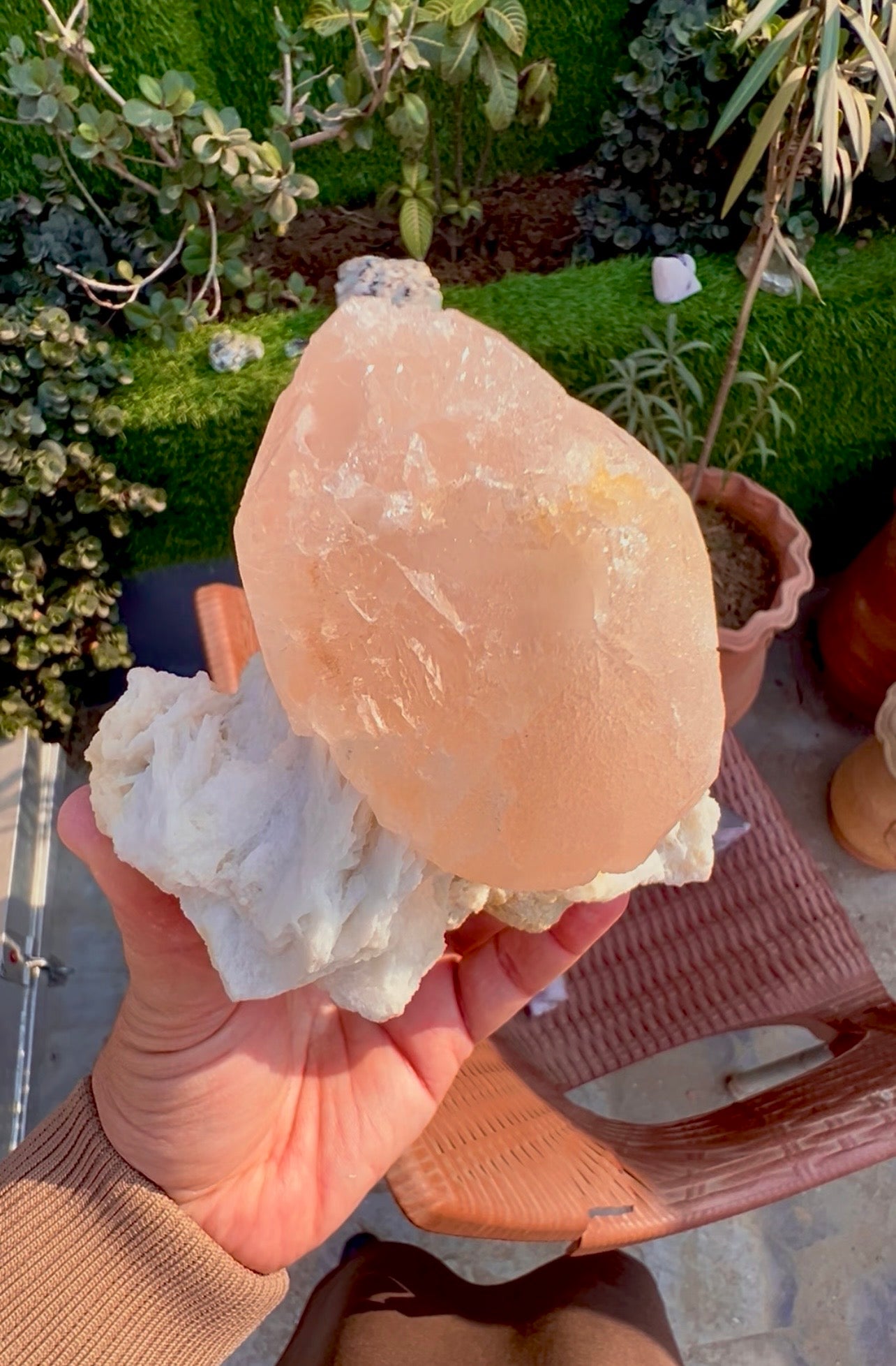 Morganite with Mica and Albite from Afghanistan, 699 gram