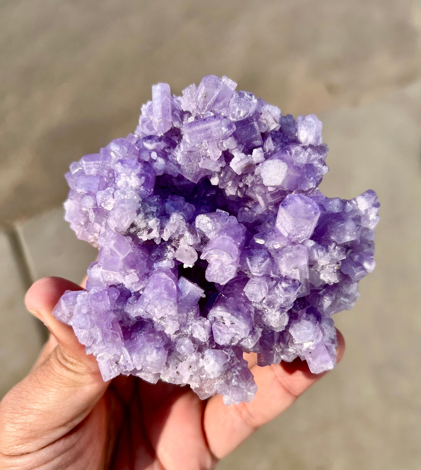 Purple Apatite Crystals Cluster from Afghanistan, 264 gram