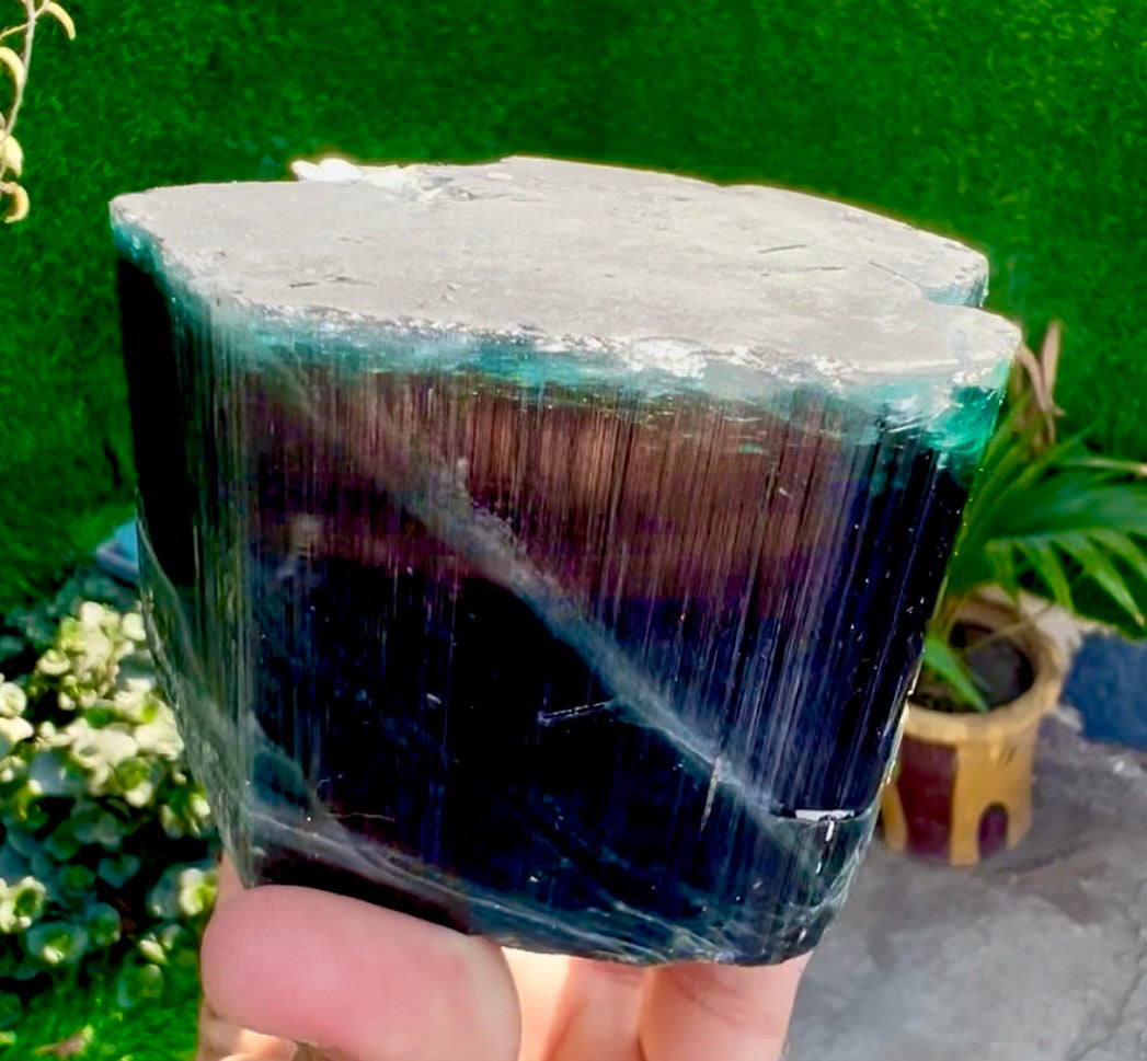 Blue Cap Tourmaline crystal from Afghanistan, 940 gram
