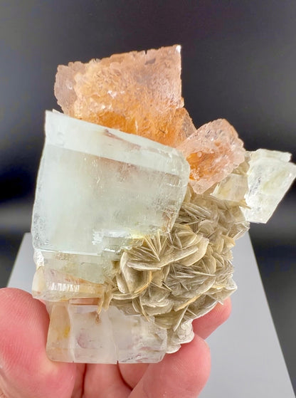 Pink Fluorite with Aquamarine and Mica from Pakistan, 159 gram