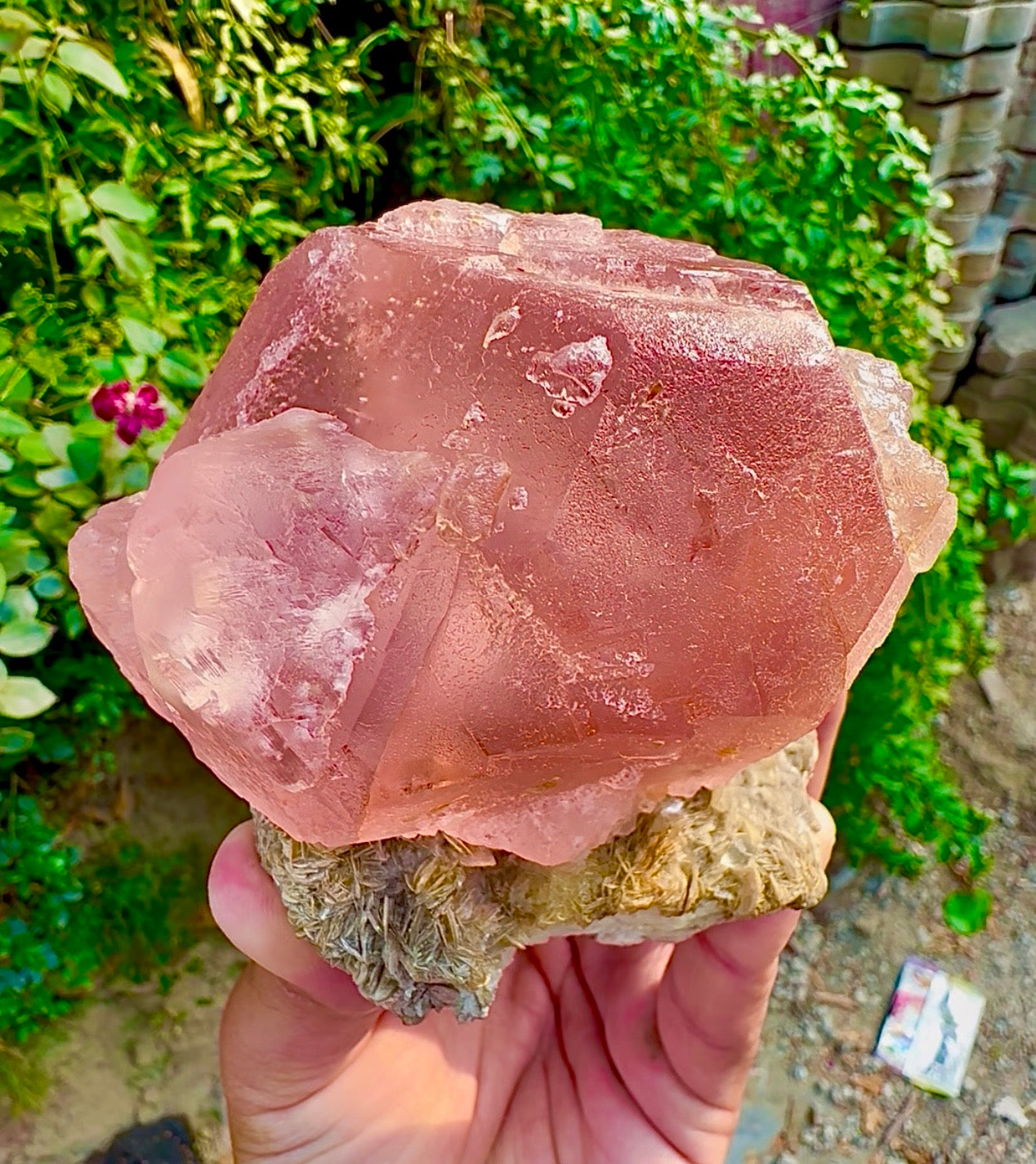Pink Fluorite on Mica from Pakistan, 1127 gram
