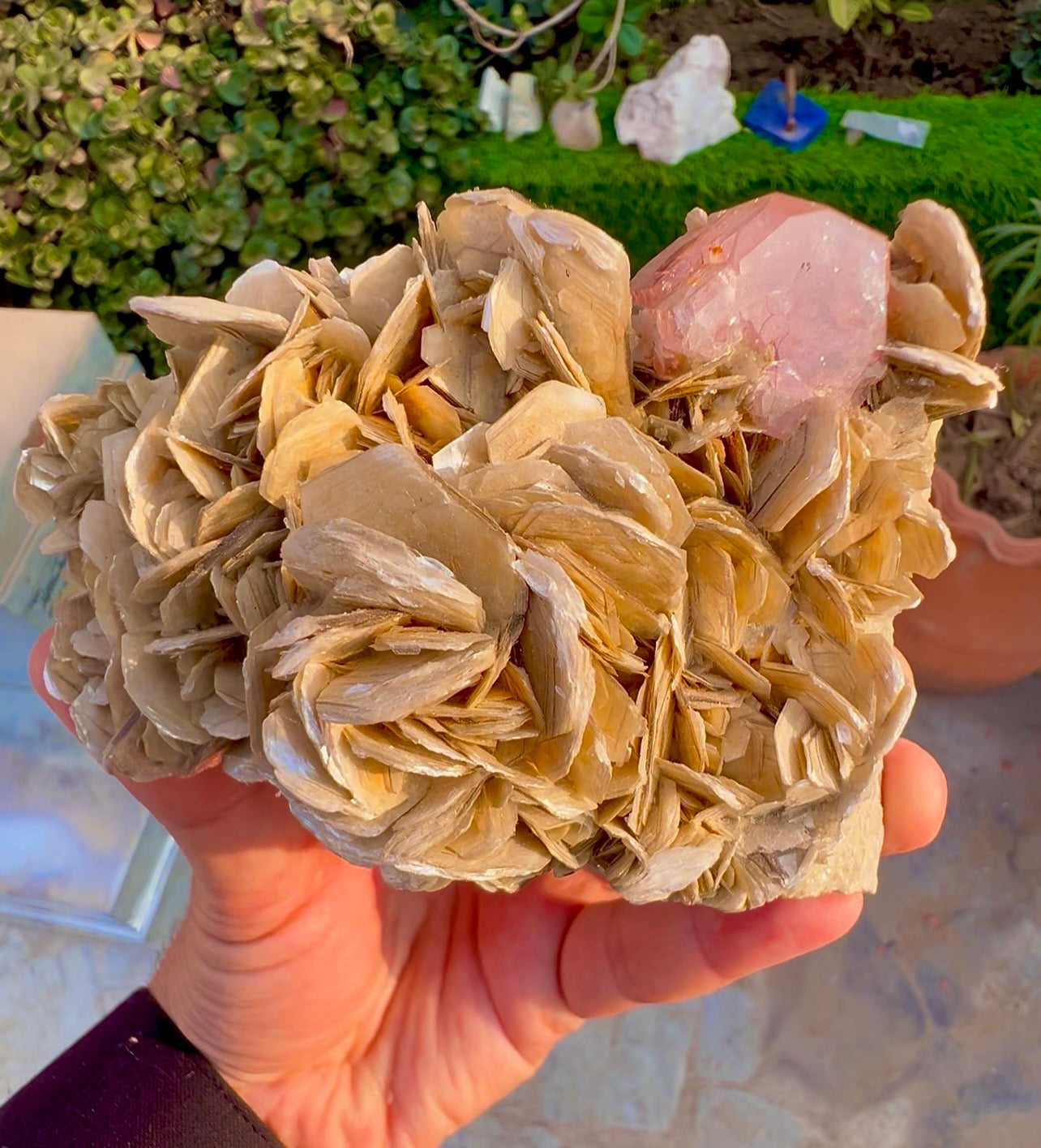 Pink Apatite with Mica from Pakistan, 713 Gram