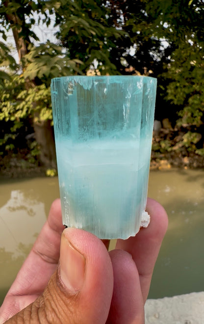 Aquamarine Crystal, Aquamarine Specimen from Pakistan, 68 gram