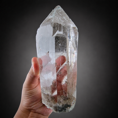 Clear Quartz Crystal with Chlorite Garden Inclusions, Cathedral Pattern, Tormiq Valley Pakistan, Collector Specimen, 1704 gram