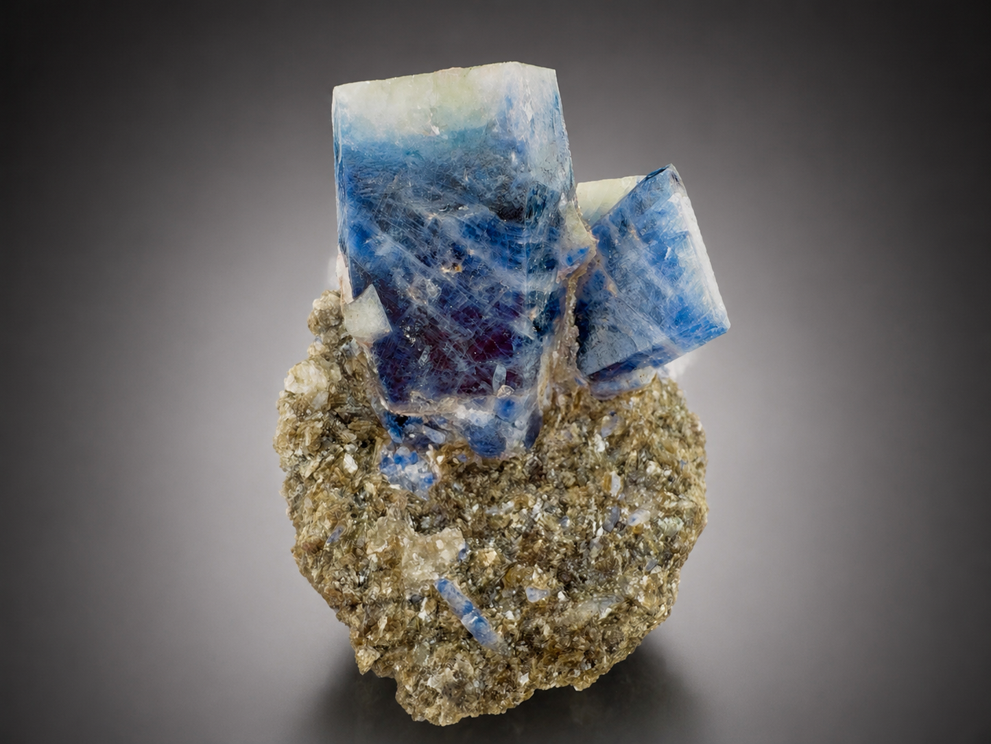 Sapphire Crystals on Matrix from Badakhshan Afghanistan – Fluorescent Collector Mineral Specimen , 210 gram