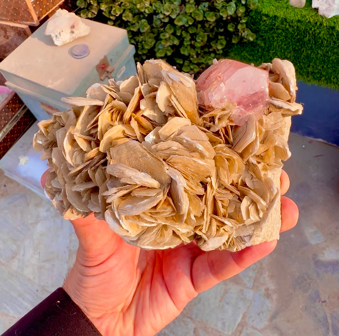 Pink Apatite with Mica from Pakistan, 713 Gram