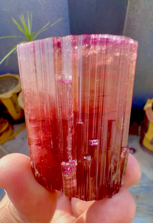 Red Tourmaline crystal from Afghanistan, 128 gram