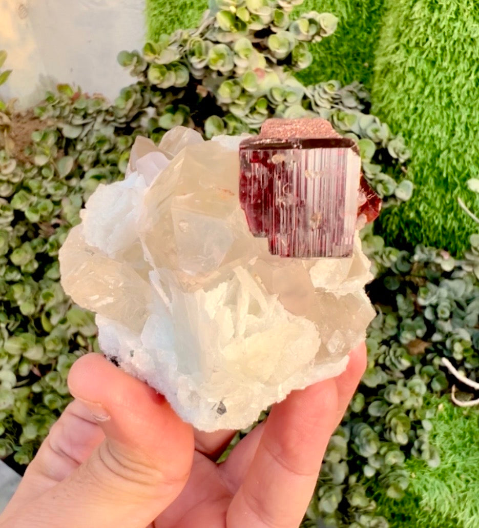 Tantalite, Indicolite Tourmaline, Morganite, Quartz and albite from Afghanistan, 244 gram