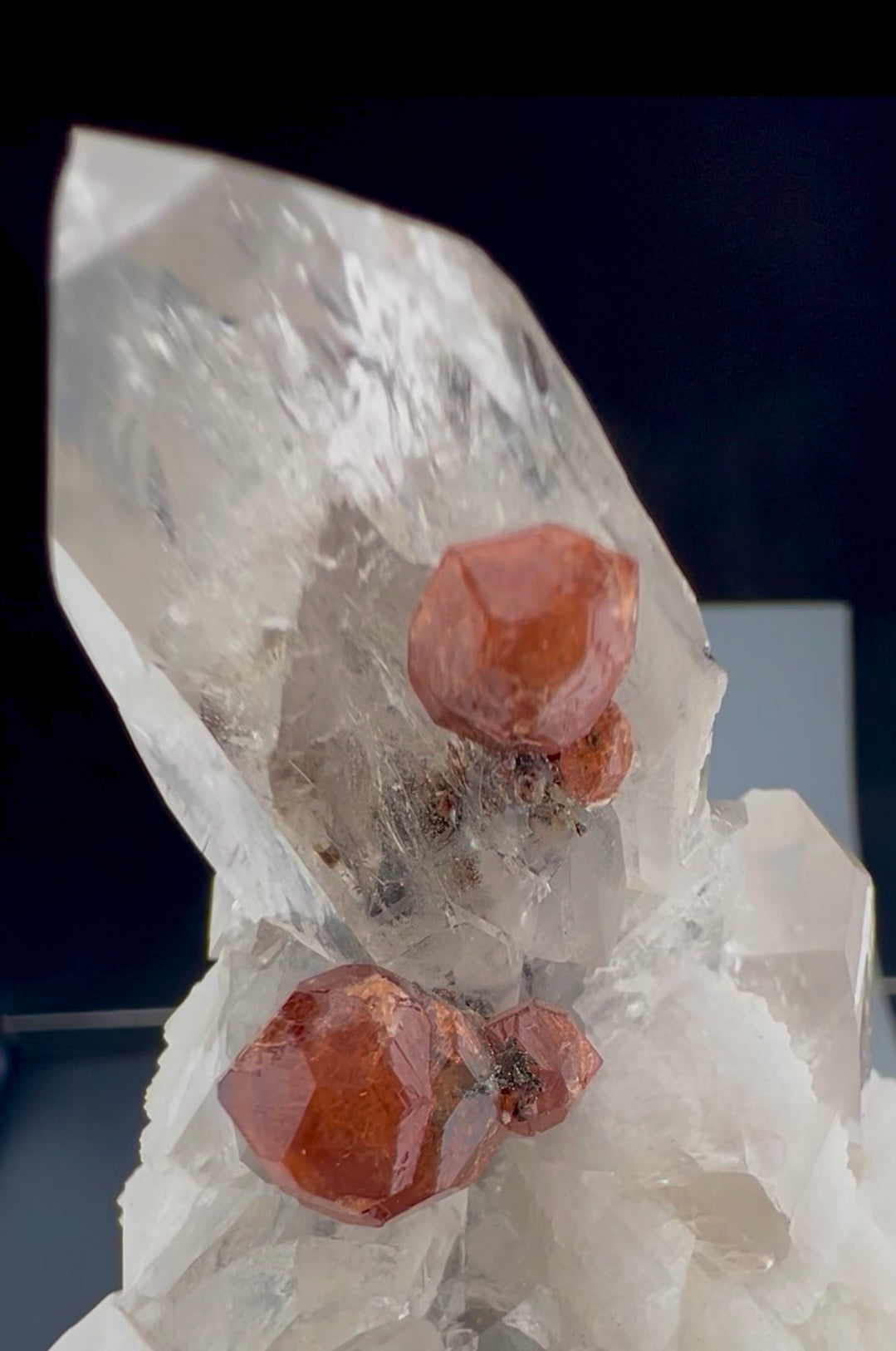 Spessartite Garnet Crystals with Quartz and Albite from Pakistan, 245 gram