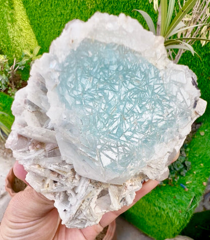 Beryl var AquaMorganite wity Cleavlandite Albite from Afghanistan, 578 gram