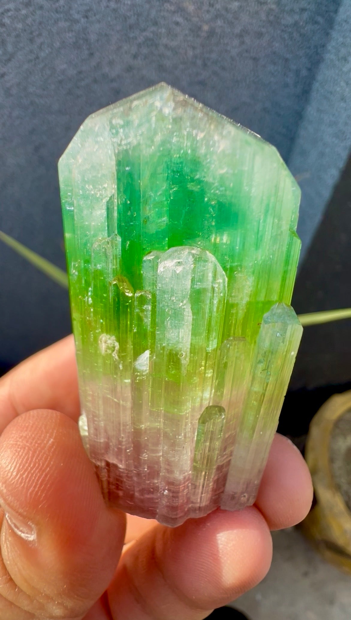 Multicolor Tourmaline Crystal from Paprok  - 76 gram