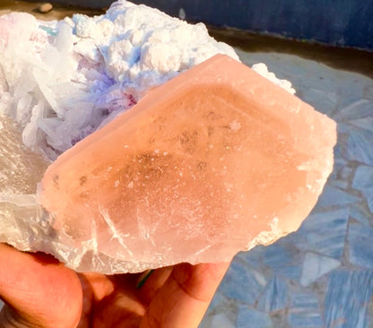 Morganite with Lepidolite, Quartz and Cleavlandite albite specimen from Afghanistan, 406 gram