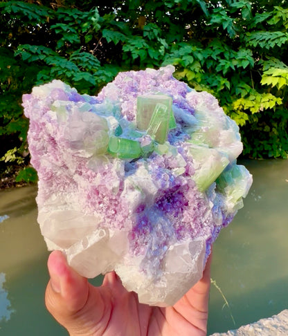 Watermelon Tourmaline Crystals with Lepidolite and Quartz from Paprok, 1300 gram