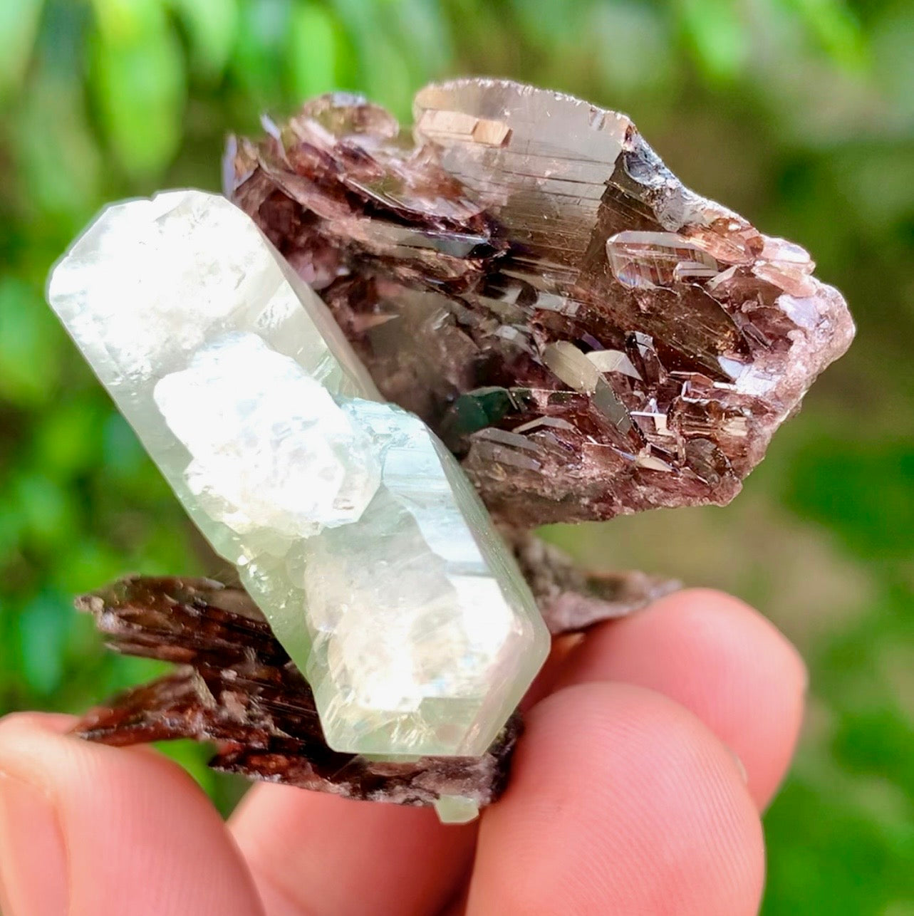 Axinite crysals with Pericline from Pakistan, 58 gram