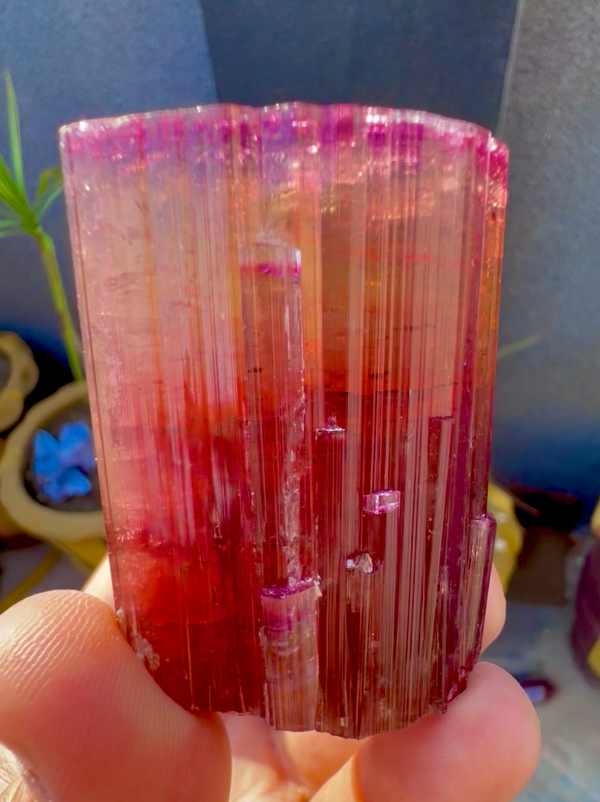 Red Tourmaline crystal from Afghanistan, 128 gram