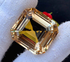 Asscher Cut Champagne Topaz Gemstone, Loose gemstone, Topaz Faceted Cut Stone, Jewellry Making, Topaz Jewellry - 201.00 CT