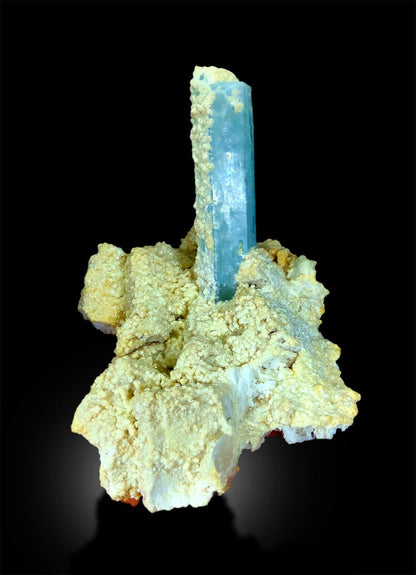 Aquamarine Specimen, Aquamarine Crystal on Feldspar, Aquamarine Stone, Natural Aquamarine, Aquamarine for sale, Aquamarine Gemstone, 235 g
