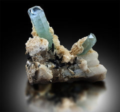 Aquamarine Crystals with Topaz, Tourmaline Schorl, Aquamarine specimen, Topaz crystals, Feldspar stone, Aquamarine stone, 196g , 74*72*54 mm