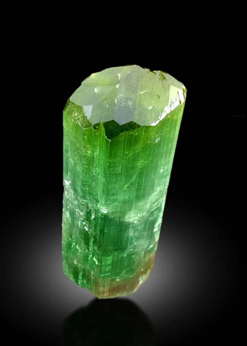 Exquisite Terminated Bicolor Tourmaline Crystal, Raw Tourmaline, Tourmaline Gemstone, Paprok Tourmaline - 138 gram