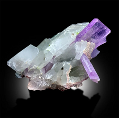 Pink Kunzite, Green Tourmalines, Quartz Crystals, Kunzite Specimen, Kunzite Tourmaline, Raw Kunzite, Kunzite with Tourmalines, 598g